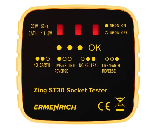 Abbildung Ermenrich Zing ST30 Steckdosentester, Bild 2